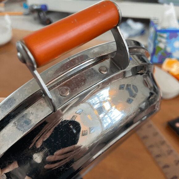 Vintage Little Bo Peep Baby Warming Dish with Chromium Handles, 1940s - Picture 10 of 12